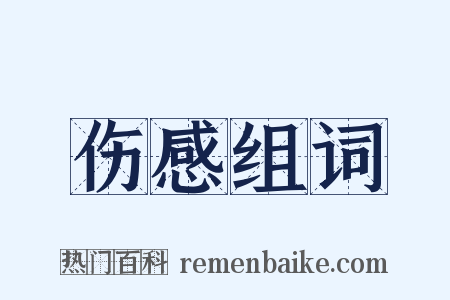 伤感组词是什么意思的图片